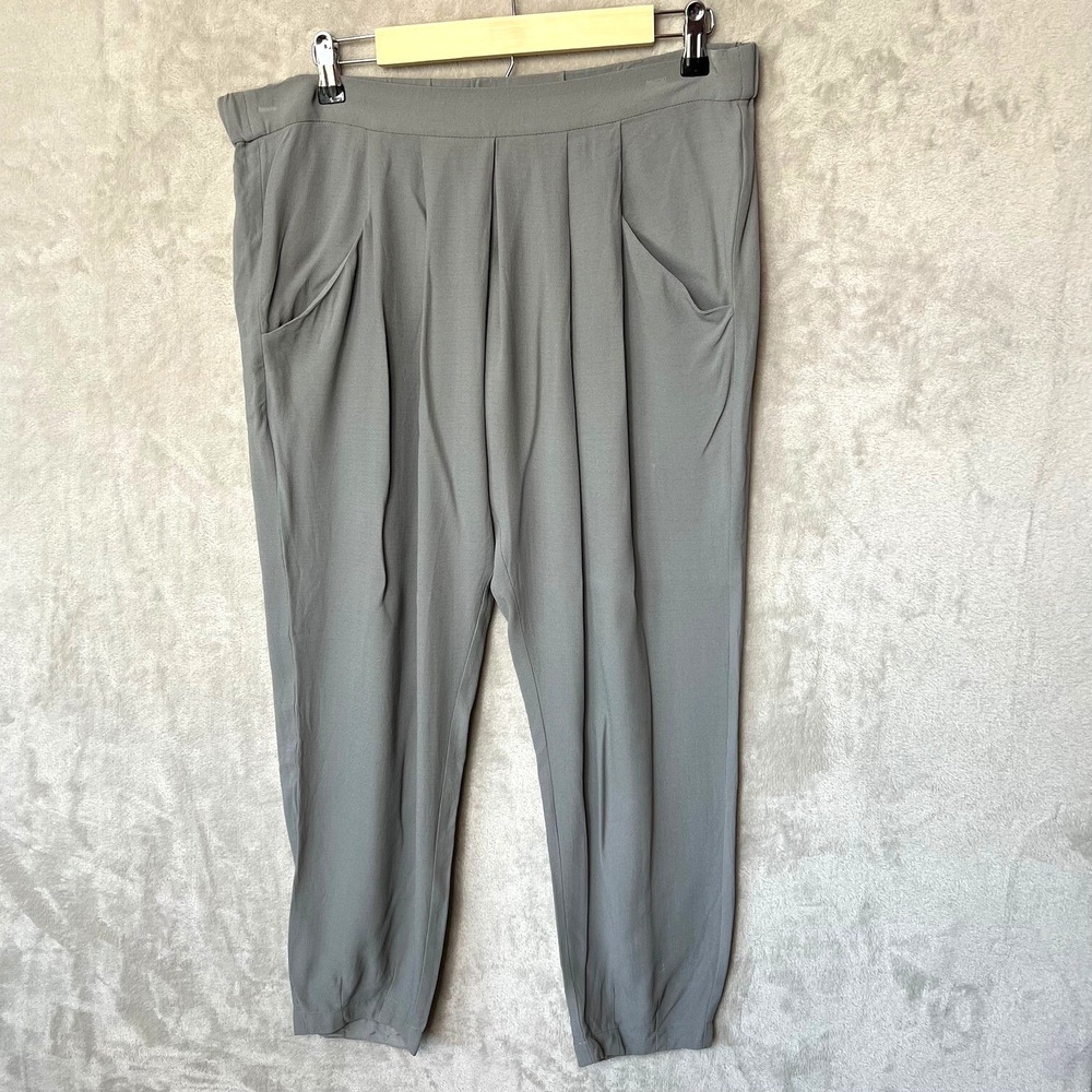 Eileen Fisher Womens Sz PS Georgette Pull On Silk Cropped Lightweight Pants